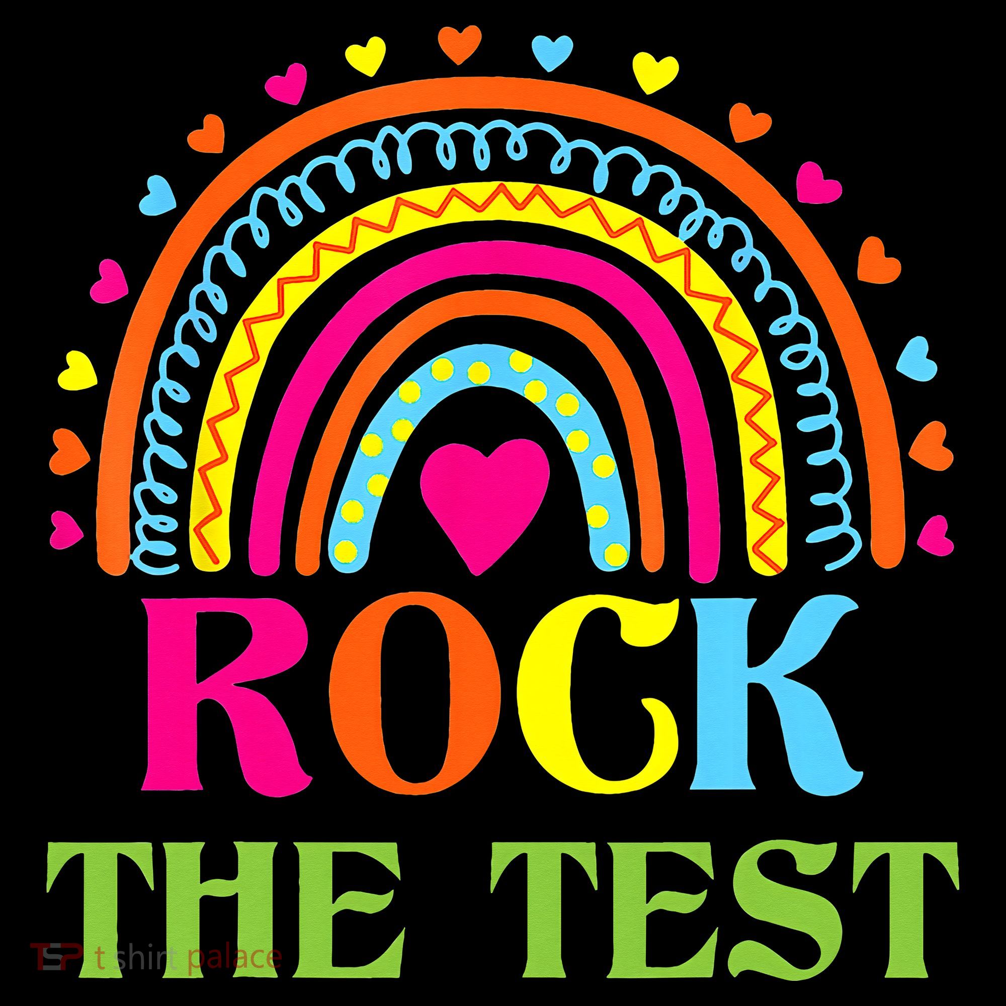 Test Day Rock The Test Teacher Day Rainbow Teacher Women's Hoodie