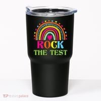 Test Day Rock The Test Teacher Day Rainbow Teacher Tumbler thumb 0