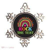Test Day Rock The Test Teacher Day Rainbow Teacher Ornament thumb 0