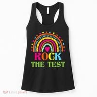 Test Day Rock The Test Teacher Day Rainbow Teacher Women's Tank Top thumb 0