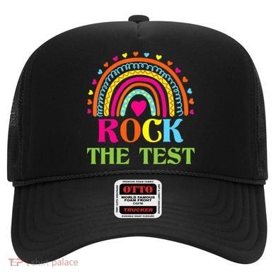 Test Day Rock The Test Teacher Day Rainbow Teacher Hat