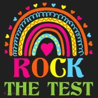 Test Day Rock The Test Teacher Day Rainbow Teacher Hat thumb 2