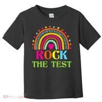 Test Day Rock The Test Teacher Day Rainbow Teacher Toddler T-Shirt thumb 0