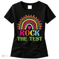 Test Day Rock The Test Teacher Day Rainbow Teacher Women's T-Shirt thumb 0