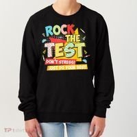 Test Day Rock The Test Dont Stress Do Your Best Teacher Women's Sweatshirt thumb 0