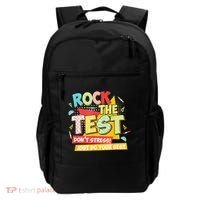 Test Day Rock The Test Dont Stress Do Your Best Teacher Backpack thumb 0
