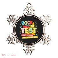 Test Day Rock The Test Dont Stress Do Your Best Teacher Ornament thumb 0