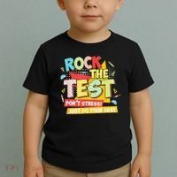Test Day Rock The Test Dont Stress Do Your Best Teacher Toddler T-Shirt thumb 2