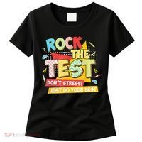 Test Day Rock The Test Dont Stress Do Your Best Teacher Women's T-Shirt thumb 0