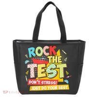 Test Day Rock The Test Dont Stress Do Your Best Teacher Tote Bag thumb 0
