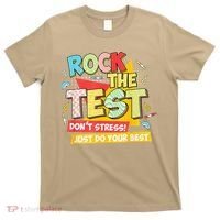 Test Day Rock The Test Dont Stress Do Your Best Teacher T-Shirt thumb 0