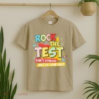 Test Day Rock The Test Dont Stress Do Your Best Teacher T-Shirt thumb 2