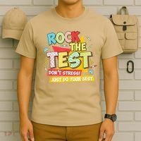 Test Day Rock The Test Dont Stress Do Your Best Teacher T-Shirt thumb 6