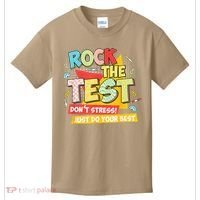 Test Day Rock The Test Dont Stress Do Your Best Teacher Kids T-Shirt thumb 0