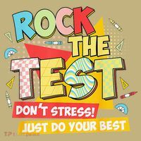 Test Day Rock The Test Dont Stress Do Your Best Teacher Kids T-Shirt thumb 2