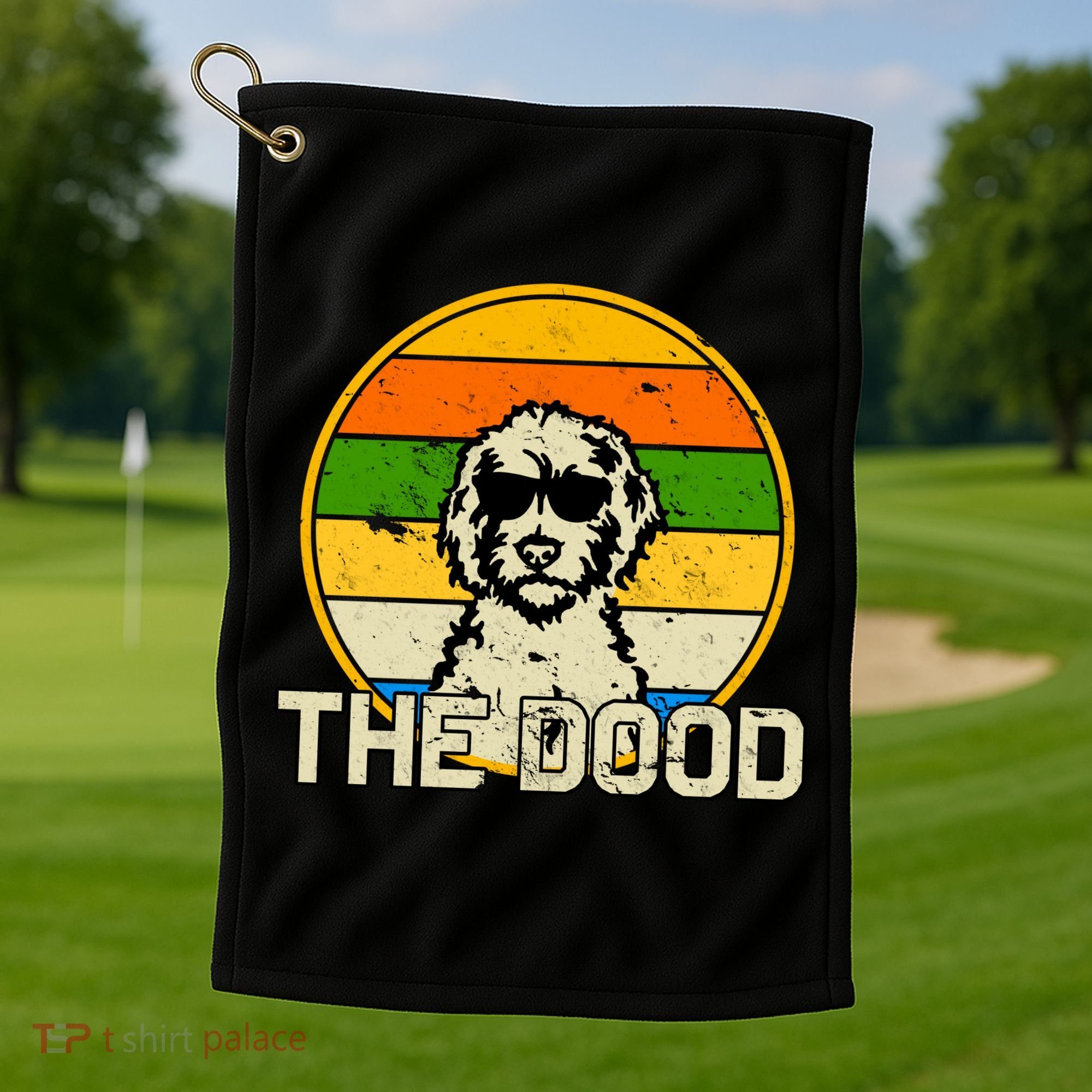 The Dood Retro Dog Golf Towel