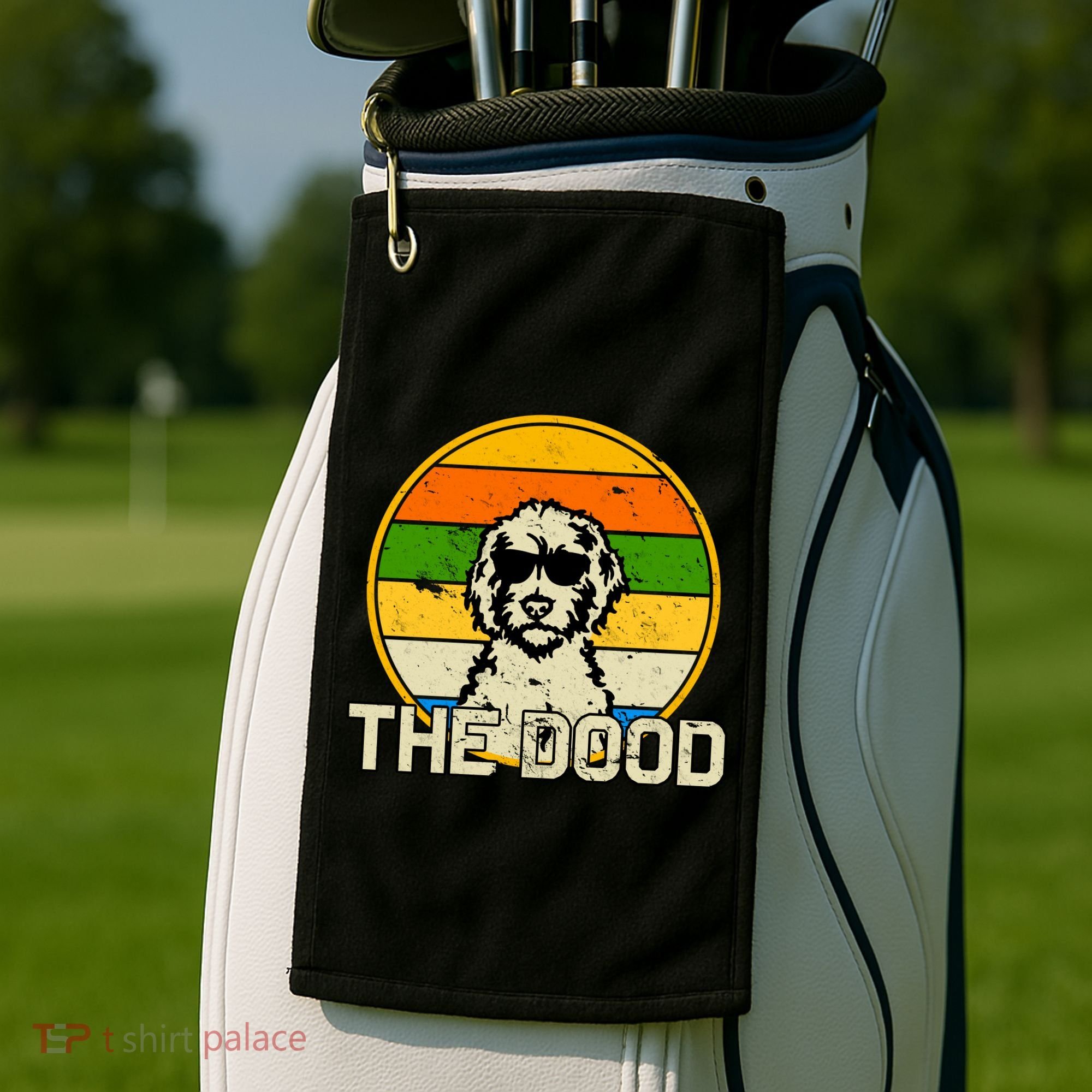 The Dood Retro Dog Golf Towel