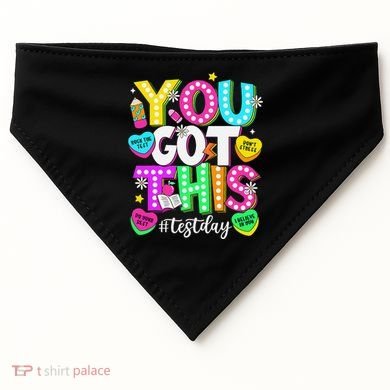 Test Day Rock The Test Teacher Testing Day You Got This USA-Made Doggie Bandana