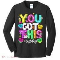 Test Day Rock The Test Teacher Testing Day You Got This Kids Long Sleeve Shirt thumb 0