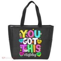 Test Day Rock The Test Teacher Testing Day You Got This Tote Bag thumb 0
