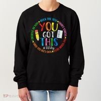 Test Day Rock The Test Teacher Testing Day You Got This Women's Sweatshirt thumb 0