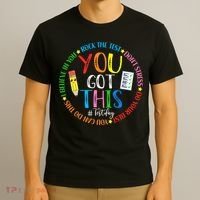 Test Day Rock The Test Teacher Testing Day You Got This T-Shirt thumb 3