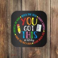 Test Day Rock The Test Teacher Testing Day You Got This Coaster thumb 0