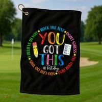 Test Day Rock The Test Teacher Testing Day You Got This Golf Towel thumb 1