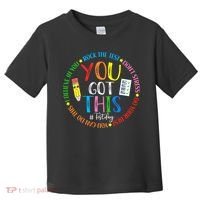 Test Day Rock The Test Teacher Testing Day You Got This Toddler T-Shirt thumb 0