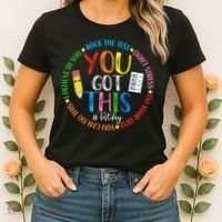 Test Day Rock The Test Teacher Testing Day You Got This Women's T-Shirt thumb 2