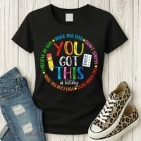 Test Day Rock The Test Teacher Testing Day You Got This Women's T-Shirt thumb 3