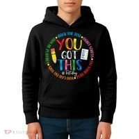 Test Day Rock The Test Teacher Testing Day You Got This Kids Hoodie thumb 4