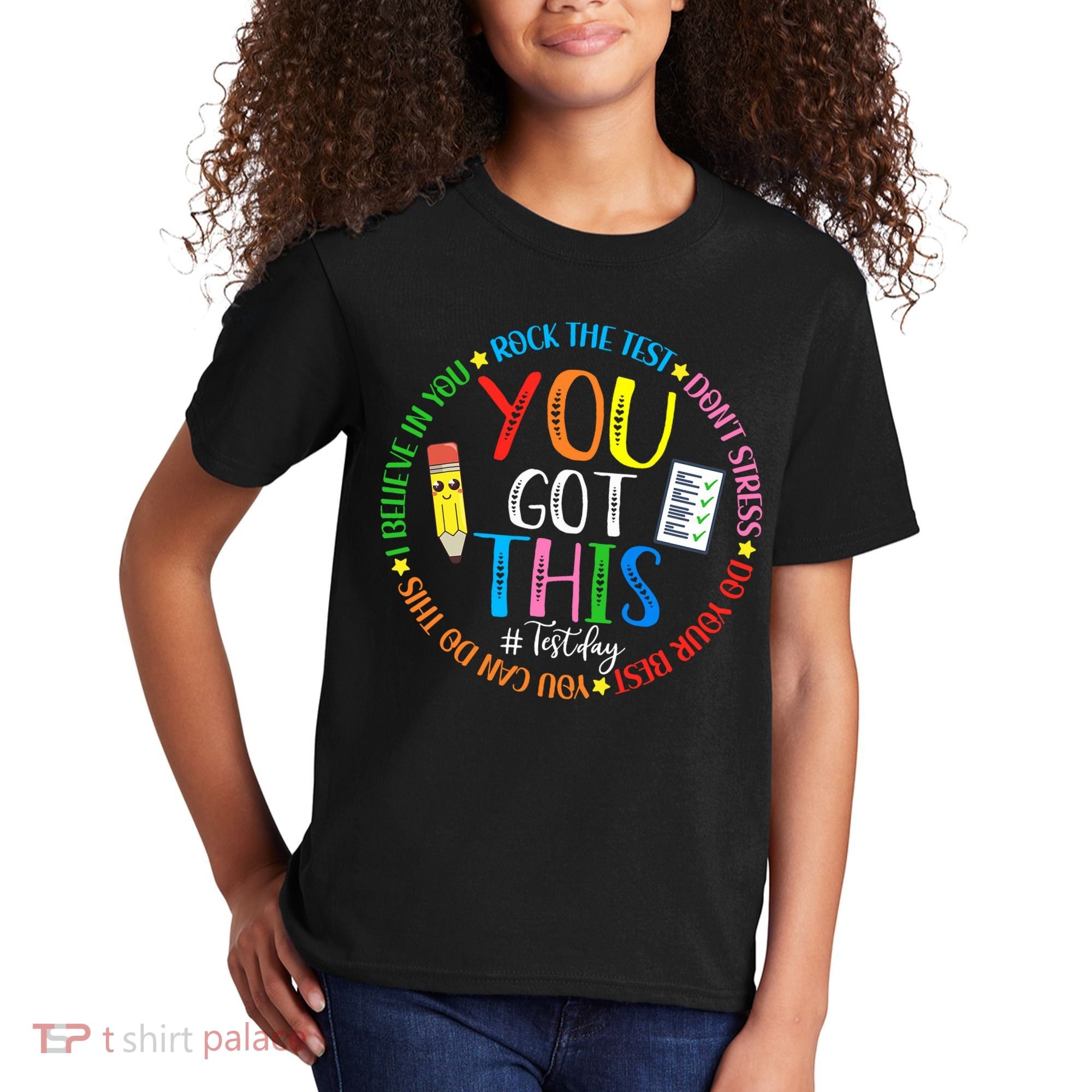 Test Day Rock The Test Teacher Testing Day You Got This Kids T-Shirt