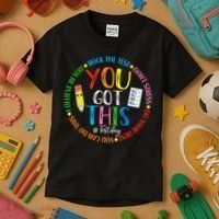 Test Day Rock The Test Teacher Testing Day You Got This Kids T-Shirt thumb 3