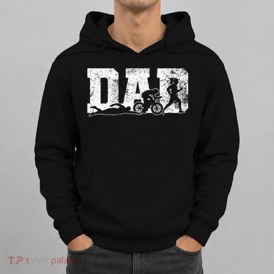 Triathlon Dad Swim Bike Run Father's Day Hoodie