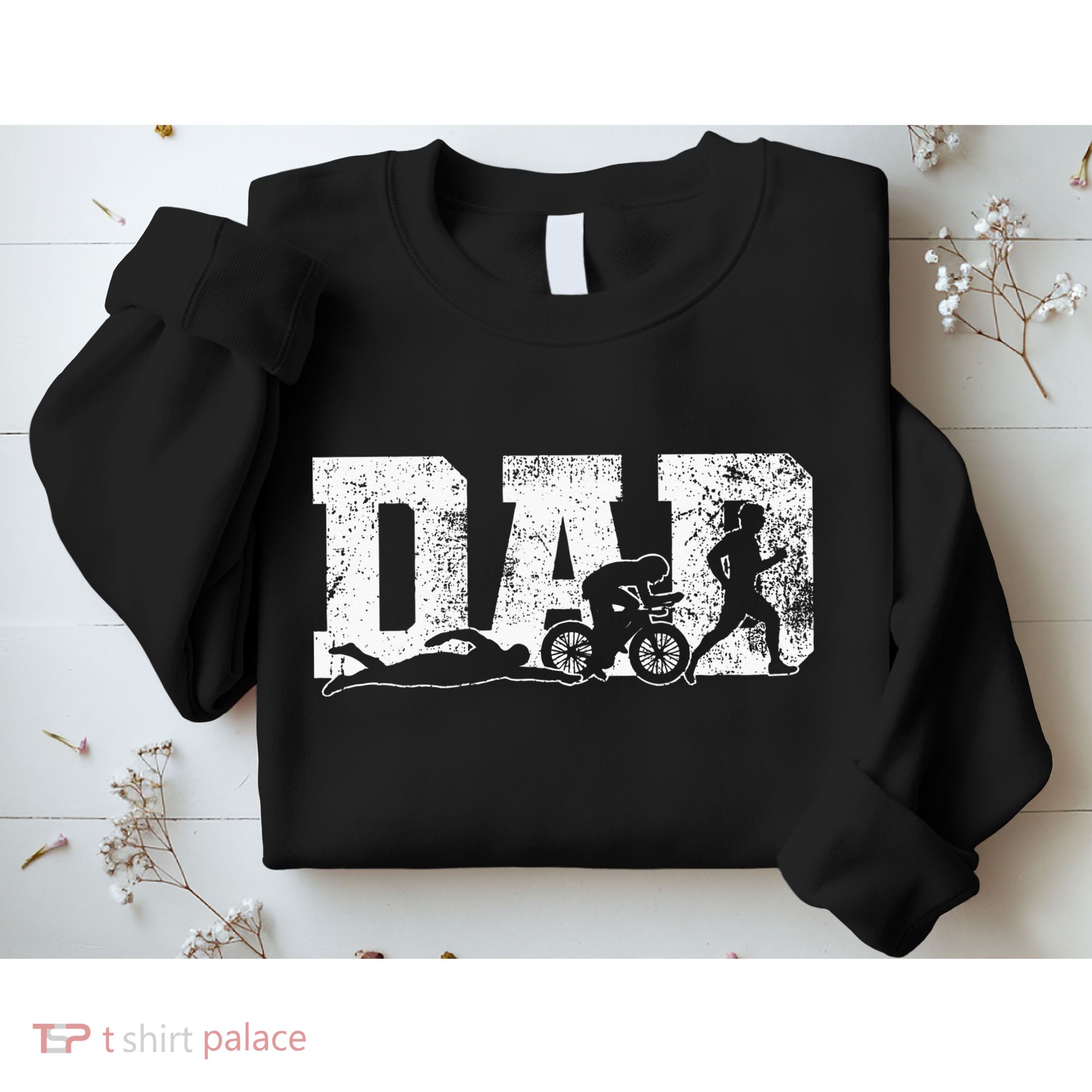 Triathlon Dad Swim Bike Run Father's Day Sweatshirt