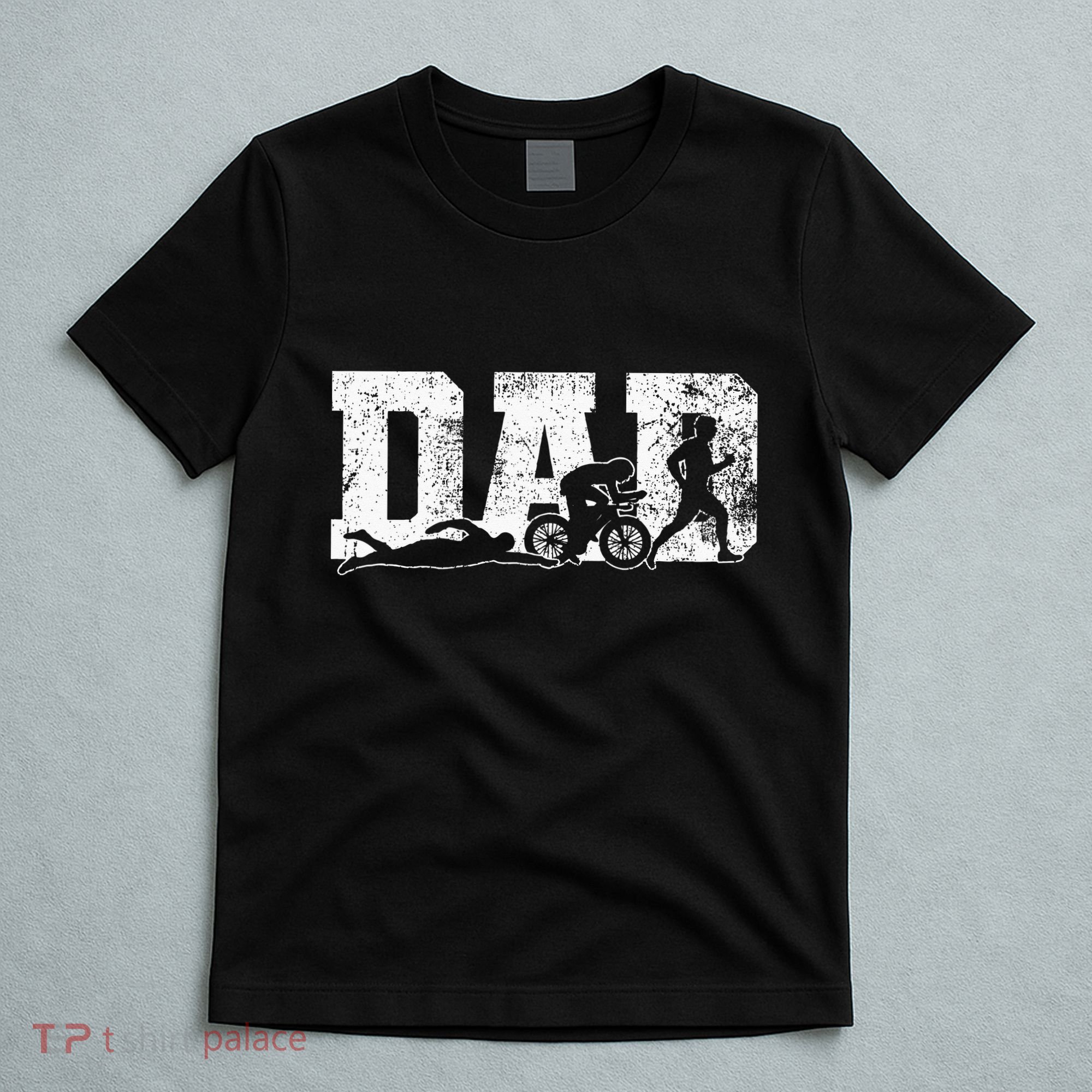 Triathlon Dad Swim Bike Run Father's Day T-Shirt
