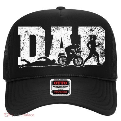 Triathlon Dad Swim Bike Run Father's Day Hat