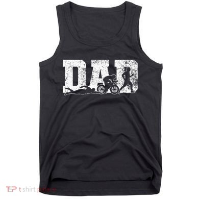 Triathlon Dad Swim Bike Run Father's Day Tank Top