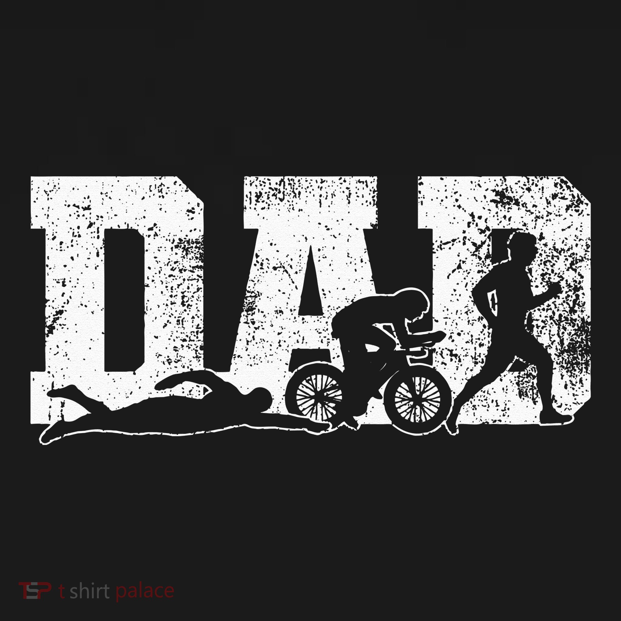 Triathlon Dad Swim Bike Run Father's Day Tank Top