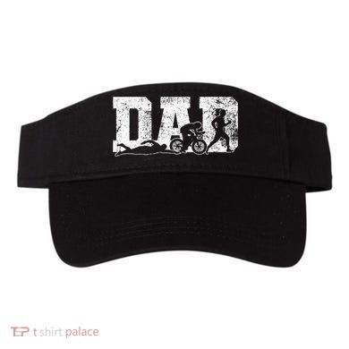 Triathlon Dad Swim Bike Run Father's Day Visor