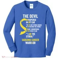 The Devilgift Sarcoma Cancer Awareness Item Great Gift Kids Long Sleeve Shirt thumb 0