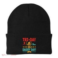 Triathlon Dad Swim Bike Run Triathlete Funny Iron Father Great Gift Beanie thumb 0