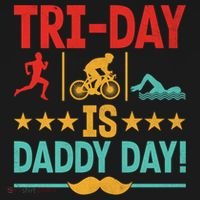 Triathlon Dad Swim Bike Run Triathlete Funny Iron Father Great Gift Pajama Set thumb 2