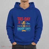 Triathlon Dad Swim Bike Run Triathlete Funny Iron Father Great Gift Hoodie thumb 0