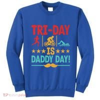 Triathlon Dad Swim Bike Run Triathlete Funny Iron Father Great Gift Sweatshirt thumb 0
