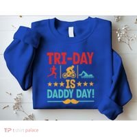 Triathlon Dad Swim Bike Run Triathlete Funny Iron Father Great Gift Sweatshirt thumb 2