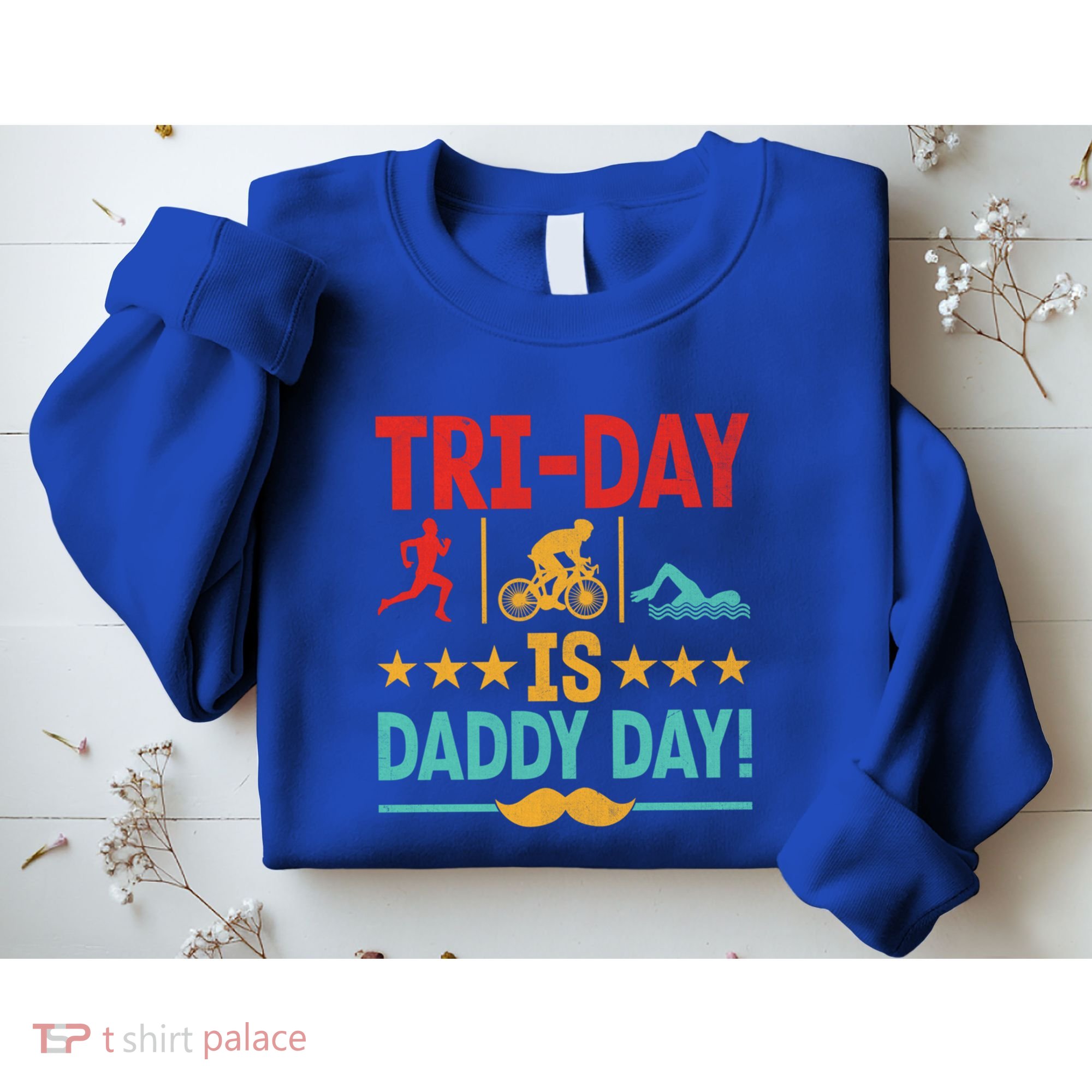 Triathlon Dad Swim Bike Run Triathlete Funny Iron Father Great Gift Sweatshirt