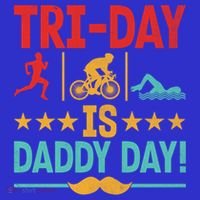 Triathlon Dad Swim Bike Run Triathlete Funny Iron Father Great Gift Polo thumb 2