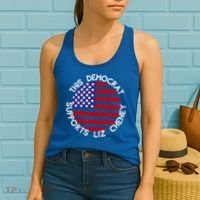 This Democrat Supports Liz Cheney Republican Trendy Gift Women's Tank Top thumb 2